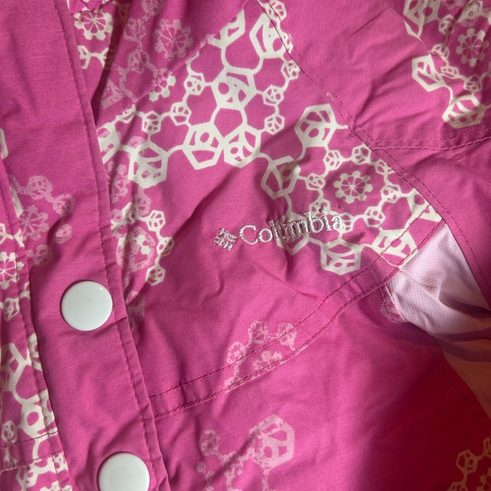 Columbia Toddler Winter Coat Pink Print Size 4T - Picture 5 of 5